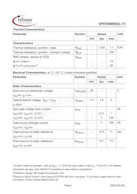 SPD30N06S2L-23 Datasheet Page 2
