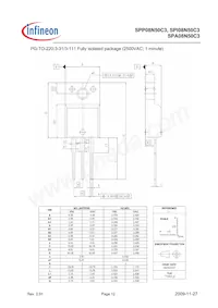 SPI08N50C3HKSA1數據表 頁面 12