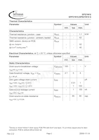 SPI21N10 Datasheet Page 2