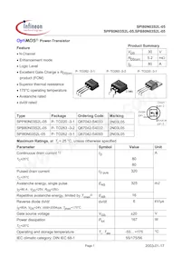 SPI80N03S2L-05 Datasheet Cover