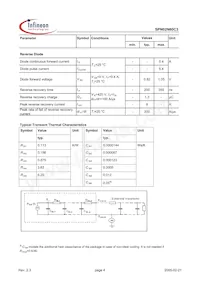 SPN02N60C3 E6433數據表 頁面 4