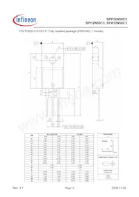 SPP12N50C3XKSA1 Datasheet Pagina 12