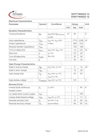 SPP77N06S2-12 Datasheet Page 3