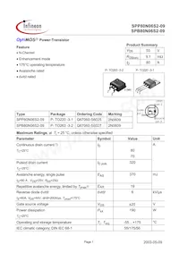 SPP80N06S2-09 Datasheet Copertura