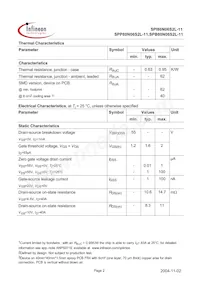 SPP80N06S2L-11 Datenblatt Seite 2