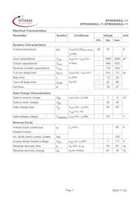SPP80N06S2L-11 Datasheet Page 3