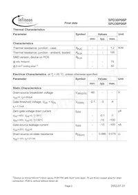 SPU30P06P Datasheet Page 2