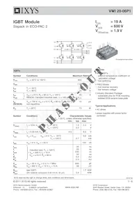 VWI20-06P1 Datasheet Cover