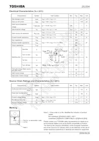 2SJ304(F) Datasheet Pagina 2