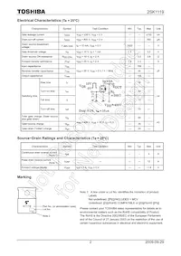 2SK1119(F) Datasheet Pagina 2
