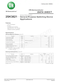 2SK3821-E 데이터 시트 표지