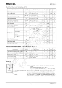 2SK3844(Q) Datasheet Page 2