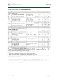 AOH3110 Datasheet Page 2