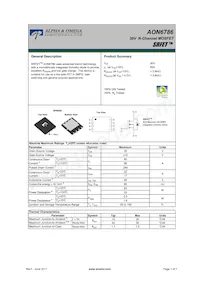 AON6786_001 Datasheet Copertura