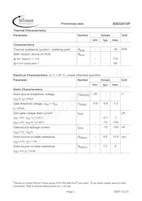 BSO201SPNTMA1 Datasheet Page 2