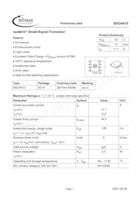 BSO4410T Datasheet Cover