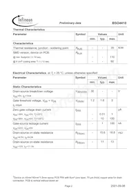 BSO4410T Datasheet Page 2