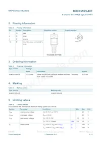 BUK951R9-40E Datasheet Page 2