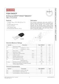 FQA13N50CF_F109 Datasheet Cover