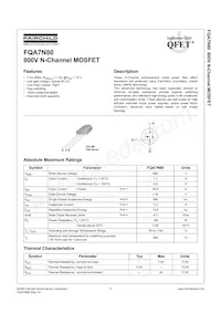 FQA7N80_F109 Datasheet Cover