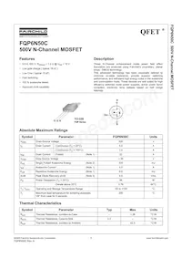 FQP6N50C Datasheet Copertura