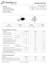 GP2M020A050N Datasheet Cover