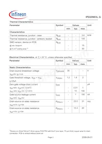 IPD20N03L G Datasheet Page 2