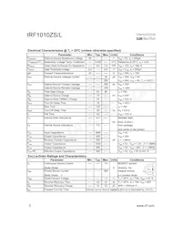 IRF1010ZSPBF Datasheet Page 2