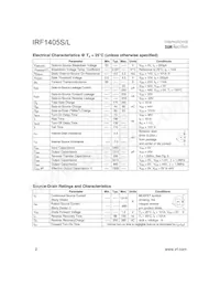 IRF1405STRR Datasheet Page 2