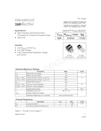 IRF3709ZCLPBF Datenblatt Cover