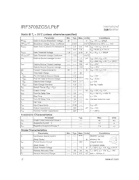 IRF3709ZCLPBF數據表 頁面 2