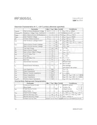 IRF3805S Datasheet Page 2