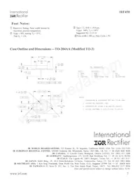 IRF450 Datasheet Page 7