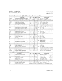 IRF540Z Datasheet Page 2