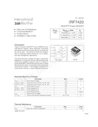 IRF7420TR Datasheet Cover