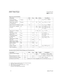 IRF7807D2TR數據表 頁面 2