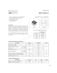 IRF7807VTR Datasheet Cover