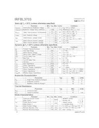 IRFBL3703 Datasheet Page 2