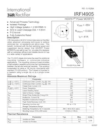 IRFI4905 Datasheet Cover