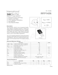 IRFP140N數據表 封面