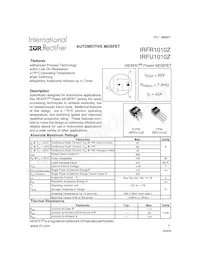 IRFU1010Z Datasheet Cover