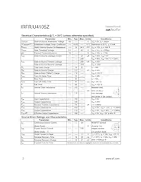 IRFU4105ZTRR數據表 頁面 2