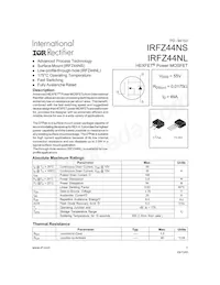 IRFZ44NSTRR Datasheet Cover