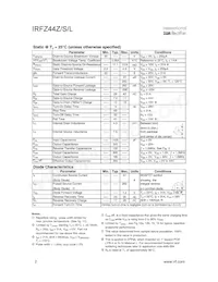 IRFZ44ZL Datasheet Page 2
