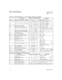 IRL3705ZSTRL Datasheet Page 2