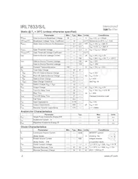 IRL7833S Datasheet Page 2