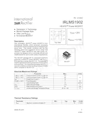 IRLMS1902TR Datasheet Cover