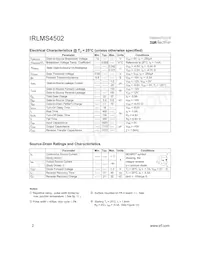 IRLMS4502TR Datasheet Pagina 2