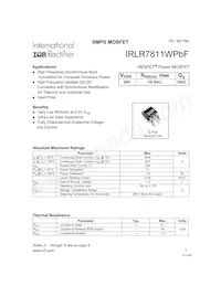 IRLR7811WPBF Datasheet Cover
