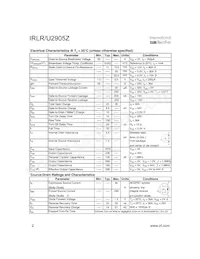 IRLU2905Z Datasheet Page 2